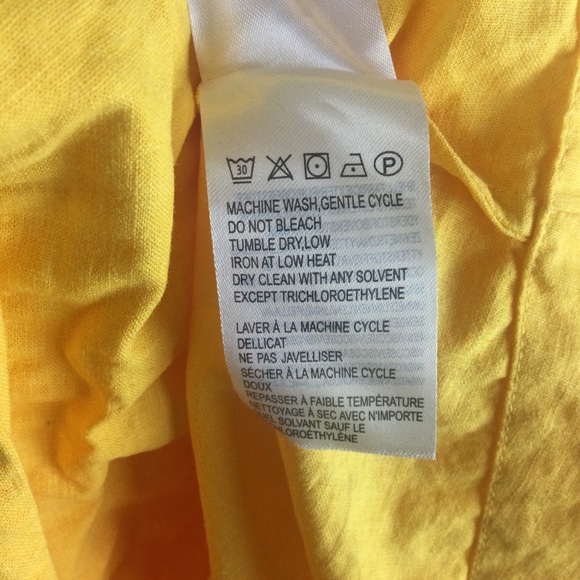 Farm Rio One Shoulder Open Waist Knotted Yellow Linen Blend Midi Dress Sz Small - Picture 11 of 13